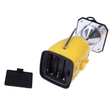 Portable Outdoor Camping Lamp Solar Hand Crank 8 LED Camping Lantern with AM FM NOAA Weather Radio