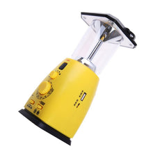 Portable Outdoor Camping Lamp Solar Hand Crank 8 LED Camping Lantern with AM FM NOAA Weather Radio
