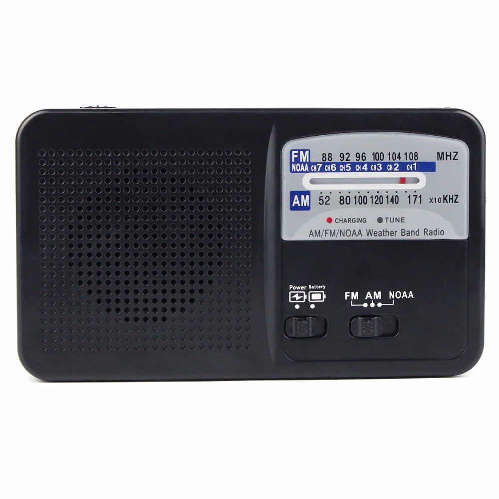 NOAA Weather Alert Poratble Radio FM/AM Solar Hand Crank Dynamo Emergency Tool DC 5V USB Radio Station With Flashlight Y4185A