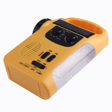 Emergency Solar Dynamo Radio USB Charger Outdoor Solar Power Camping Light LED Lamp Survival Crank Flashlight Hiking Lamp Torch