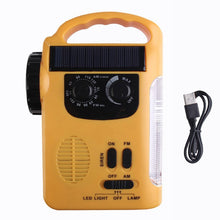 Emergency Solar Dynamo Radio USB Charger Outdoor Solar Power Camping Light LED Lamp Survival Crank Flashlight Hiking Lamp Torch