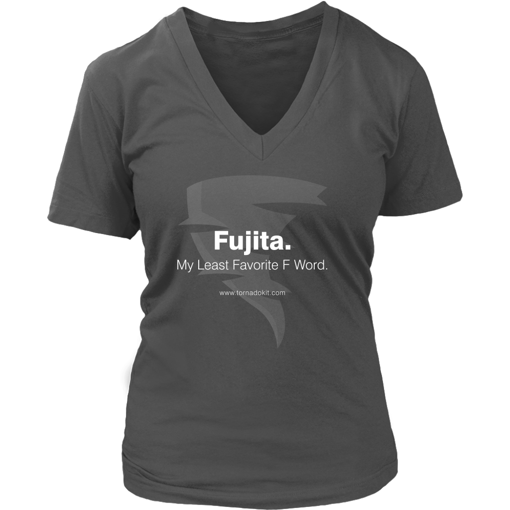 Fujita. My Least Favorite F Word. Women's V-Neck T-Shirt